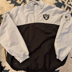 Raiders Black and Gray Lightweight Jacket